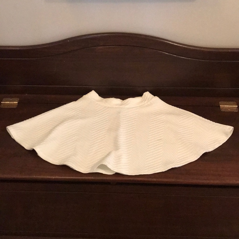 White mini skirt